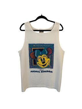 Disney Tank Top Vintage Minnie Mouse Animal Kingdom Sleeveless Unisex Large